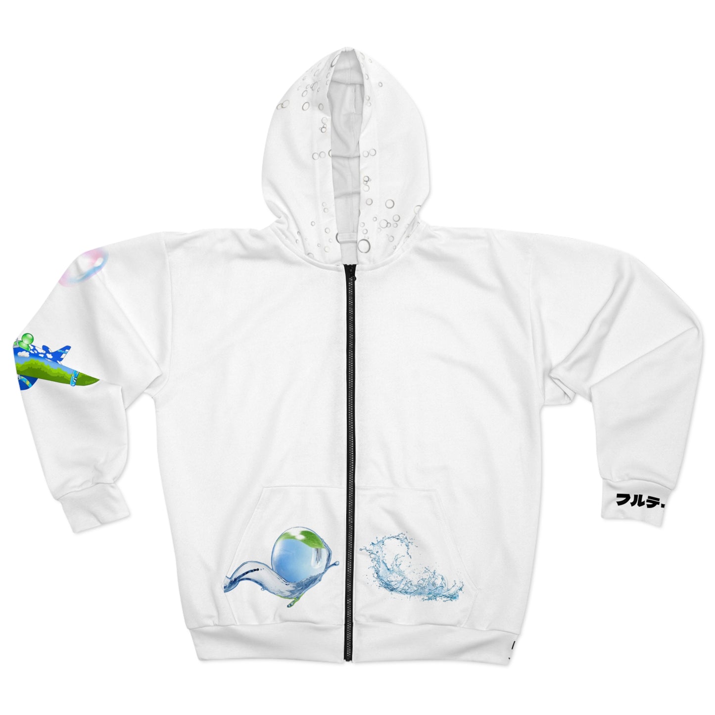 フルティガー (Frutiger) Zip Up - Gloss White