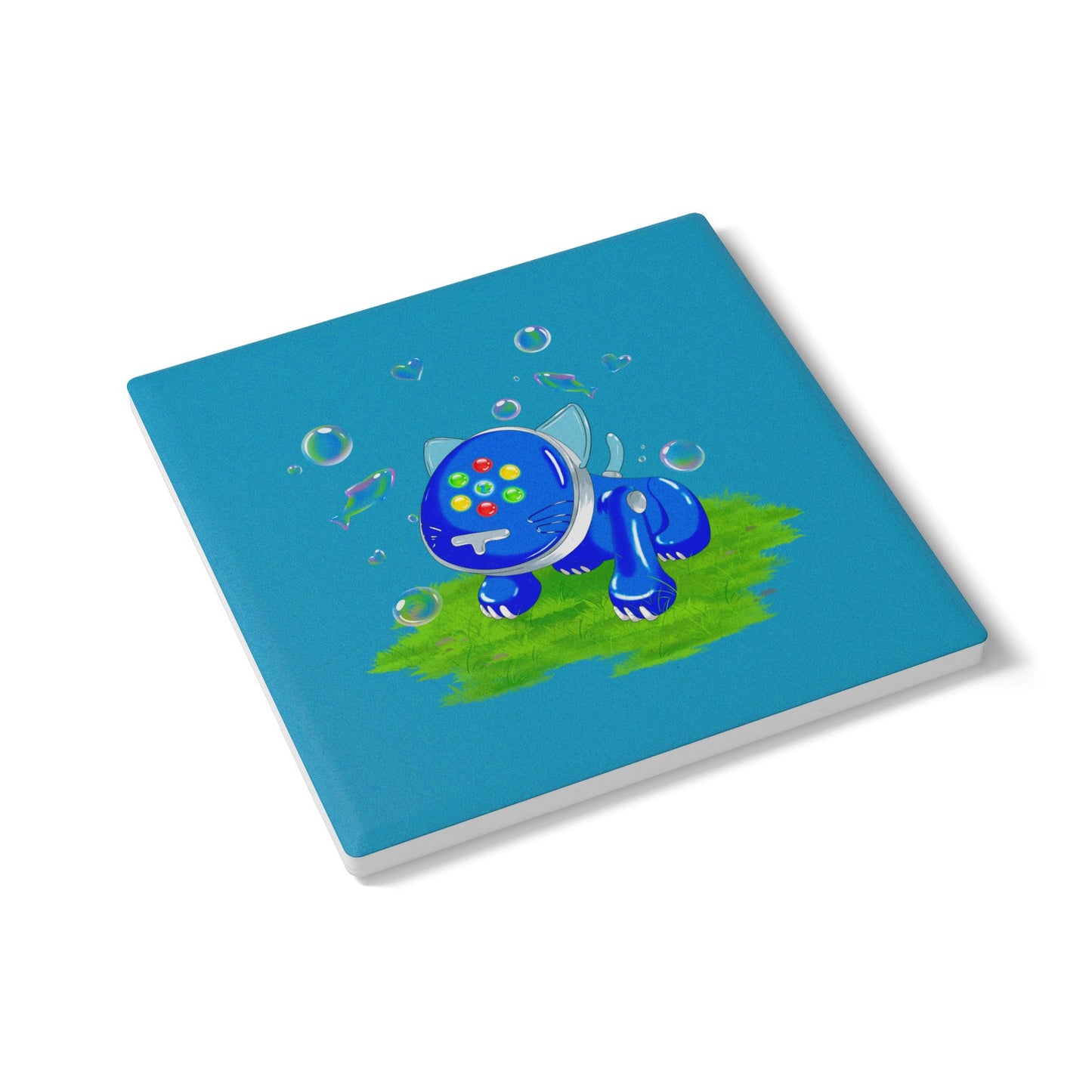 Bubbly iCat Ceramic Coaster