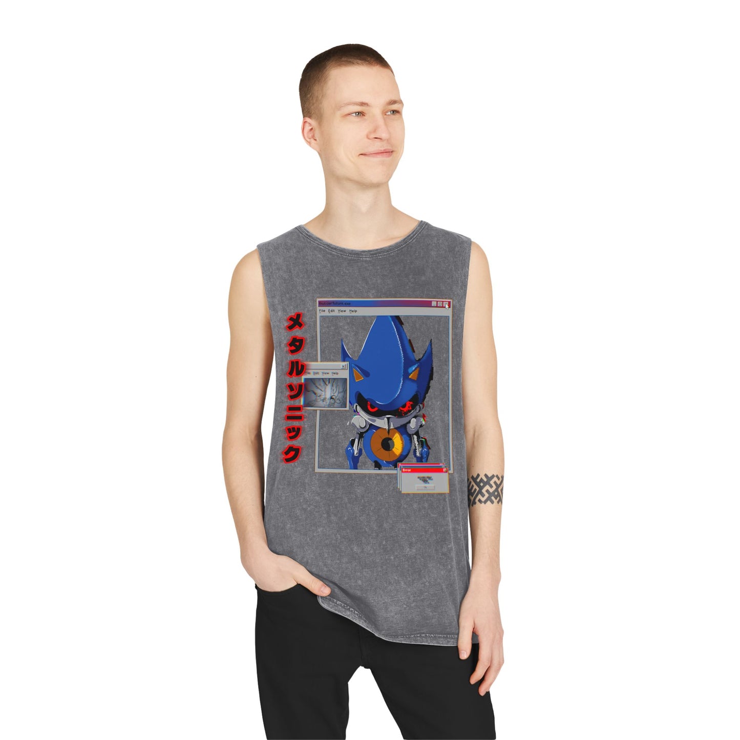 Stonewash "Hyper" Metal Sonic Tank Top