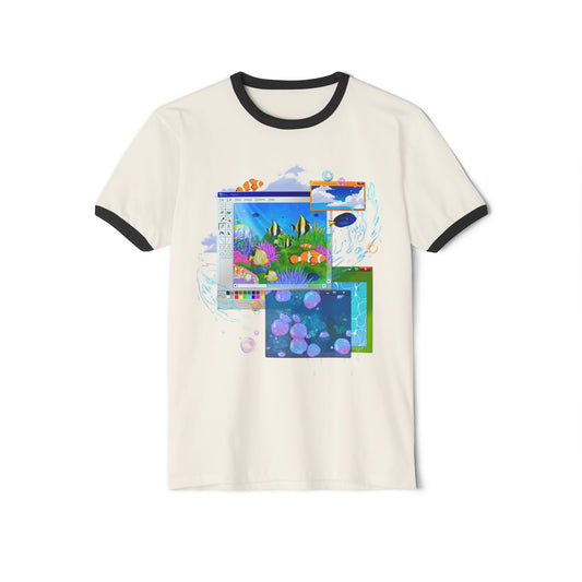Frutiger Aqua - Collage Ringer T-Shirt