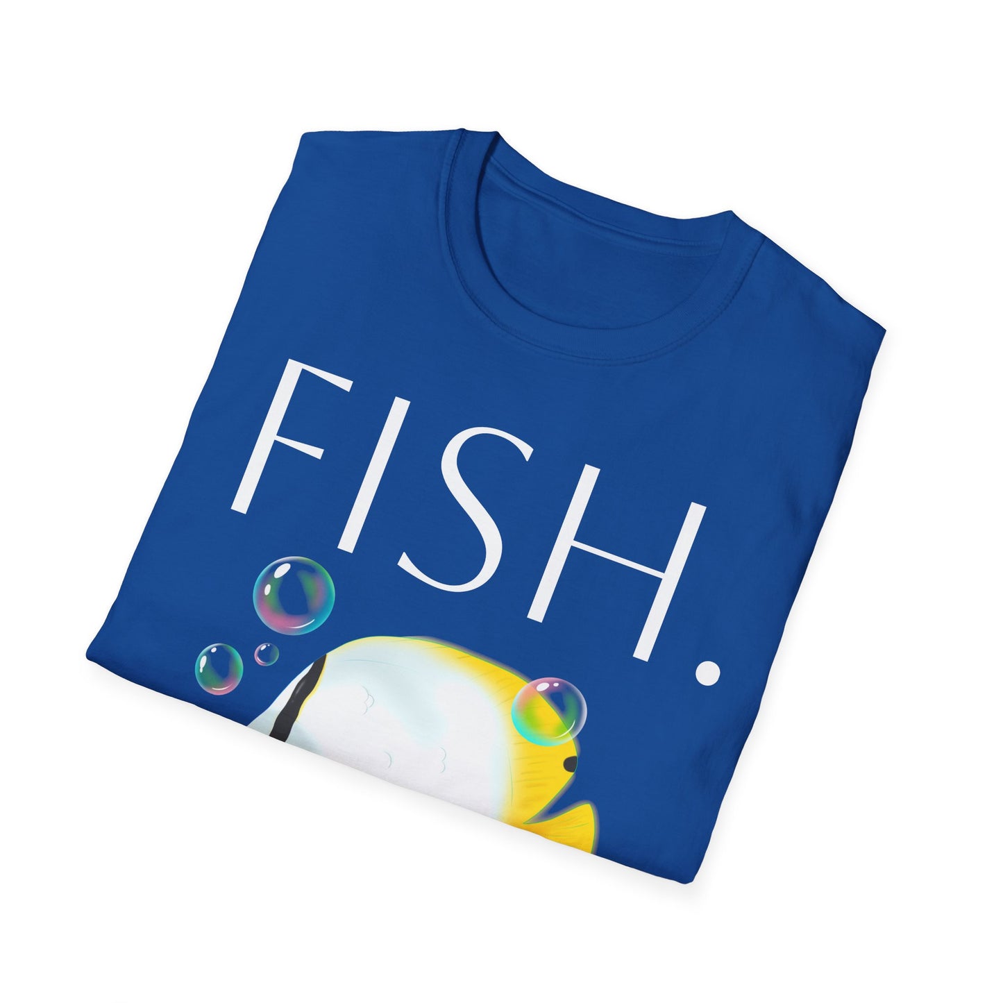 Fish — Tropical Angelfish Design with Bubbles